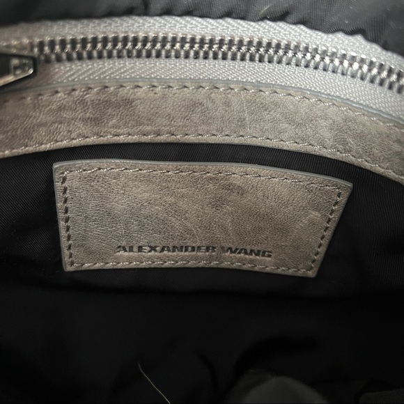 Alexander Wang Taupe Textured Leather Diego Bucket Bag - Picture 8 of 16